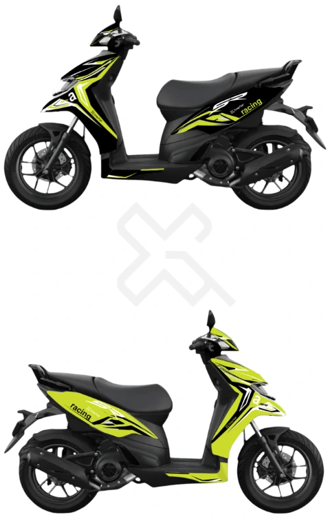 Dual Tone Italian Edition Full Body Sticker Compatible with Aprilia SR 160/175 | Made in Premium Gloss Vinyl with FPF (Fade Protection Film), Waterproof, Precut Sticker, Pack of 1 Compatible with Both Side